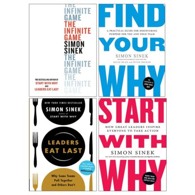 Simon Sinek 4 Books Collection Set (Infinite Game, Start With Why, Leaders Eat..