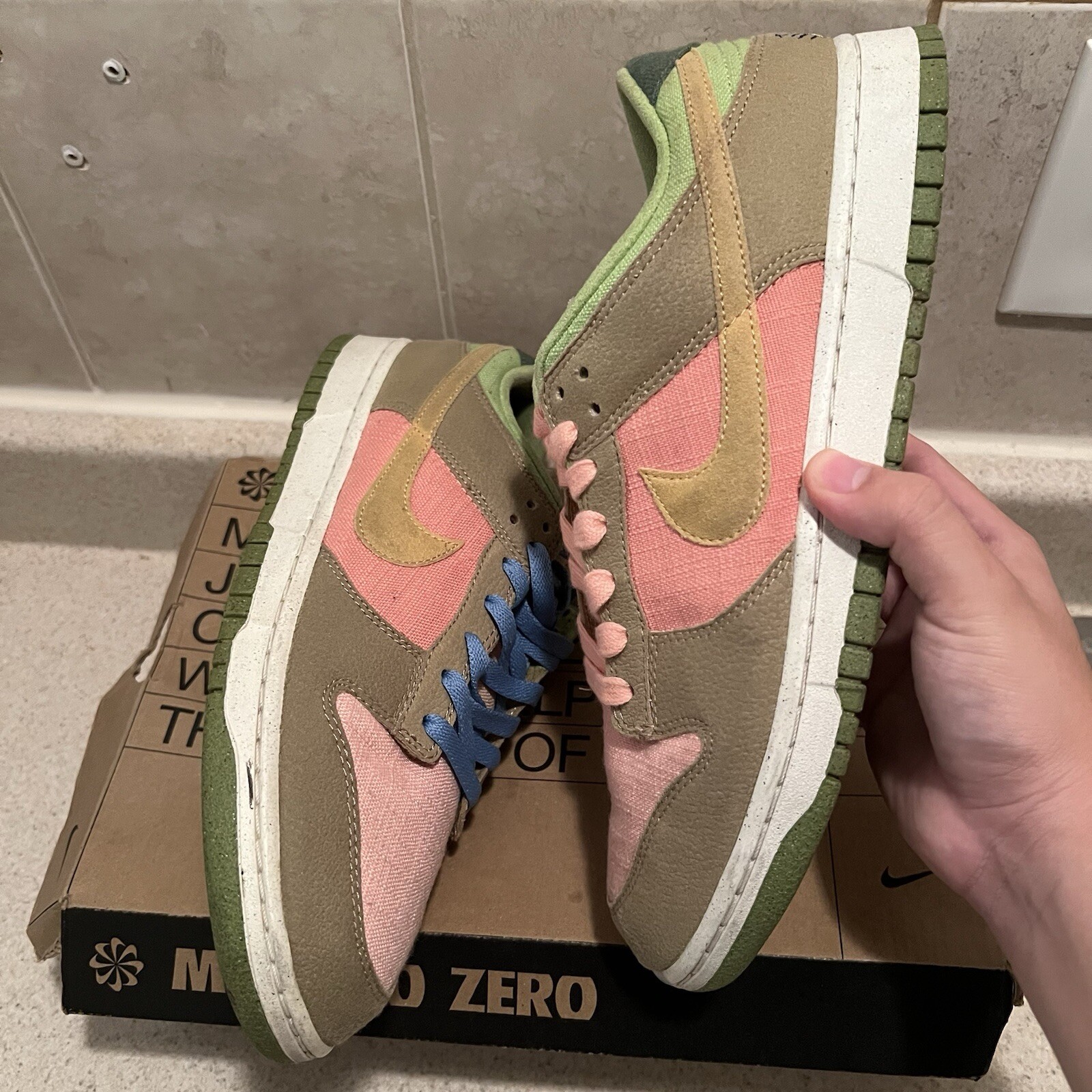 Size 12 - Nike Dunk Low Sun Club - Arctic Orange Sanded Gold