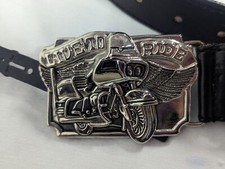 Live to Ride Motorcycle belt buckle with Size 38-40 belt.