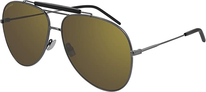 Saint Laurent CLASSIC 11 OVER occhiali da sole unisex in rutenio marrone 64 14 150