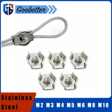 Stainless Steel Wire Rope Simplex Cable Grip Clamp Clips M2 M3 M4 M5 M6 M8 M10