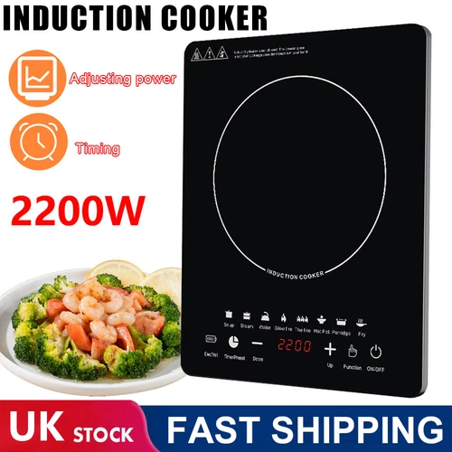 Electric Induction Hob Portable Digital Touch Single Cooker Hot Plate Tool 2200W - Bild 1 von 12