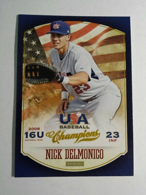 NICK DELMONICO 2013 PANINI USA BASEBALL CHAMPIONS CARD # 44 C2959