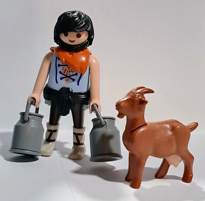 Figurines Playmobil Occasion : Chèvre, Ferme, Ranch, Berger (réf. 71307) - Pièces Détachées Loose