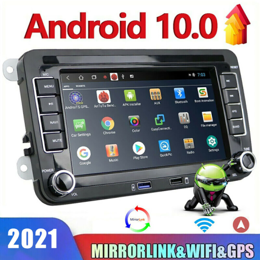 Para VW Golf Passat Skoda Radio de Coche 2 DIN 7