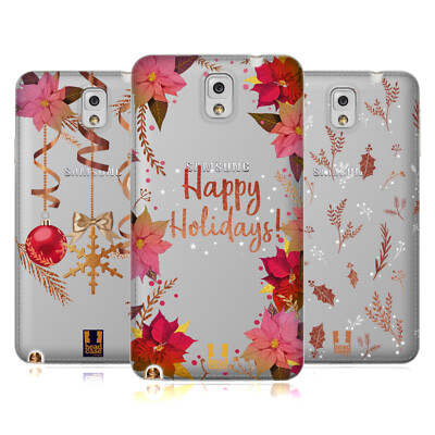 HEAD CASE DESIGNS GOLD CHRISTMAS SOFT GEL CASE FOR SAMSUNG PHONES 2