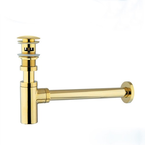 Chrome P-traps Bathroom Basin Vessel Sink Waste Pop-up Drain With Overflow - Picture 3 of 11