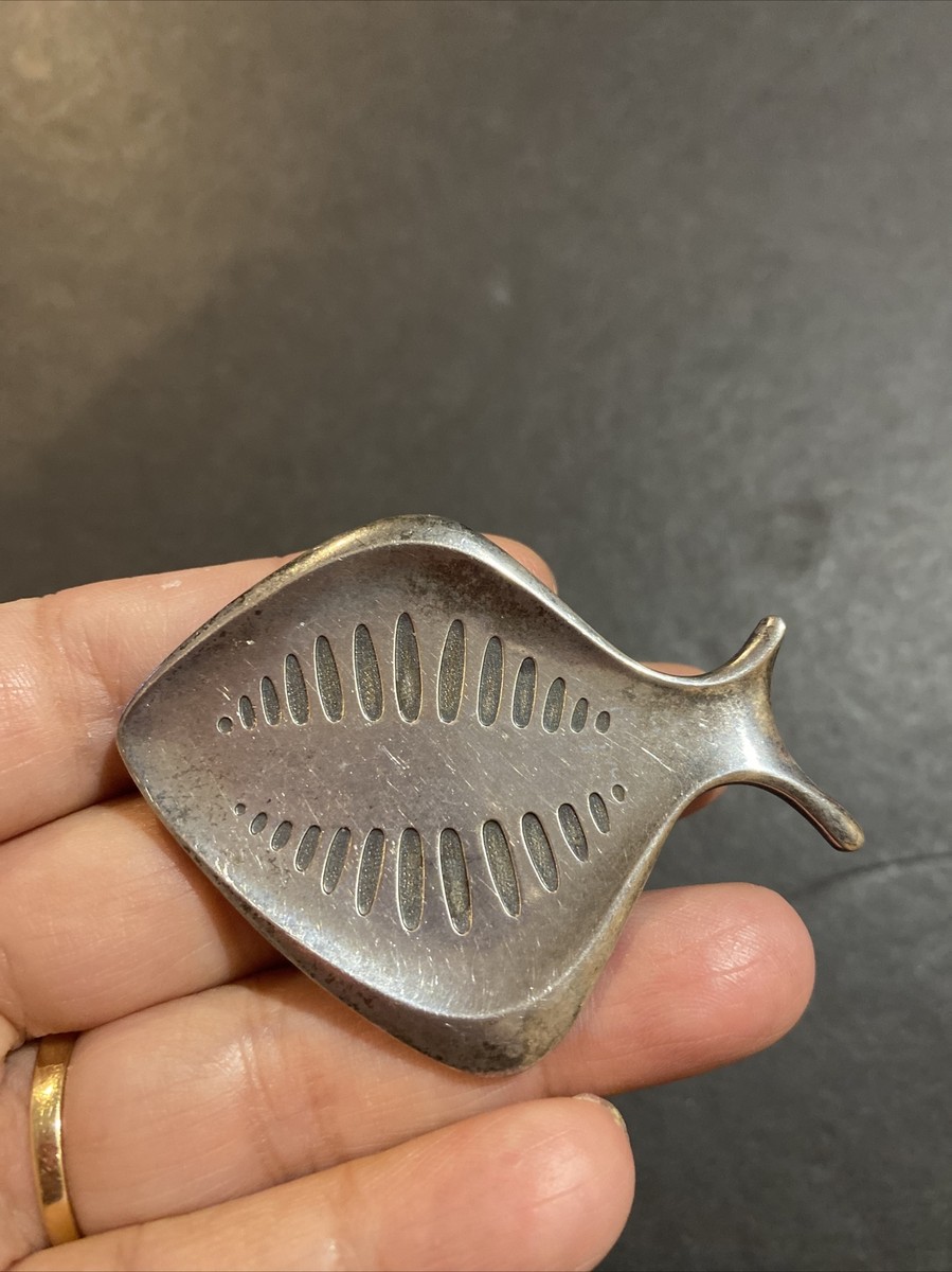 希少 美品ジョージジェンセン ブローチ ヘニングコッペル 343 魚 SV925
