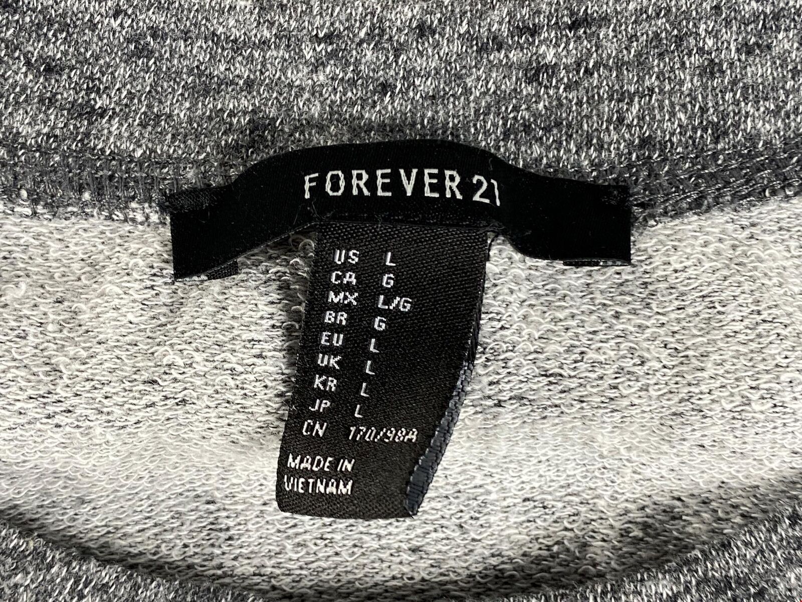 FOREVER 21 Round Neck Pullover Gray Sweatshirt Wo… - image 7