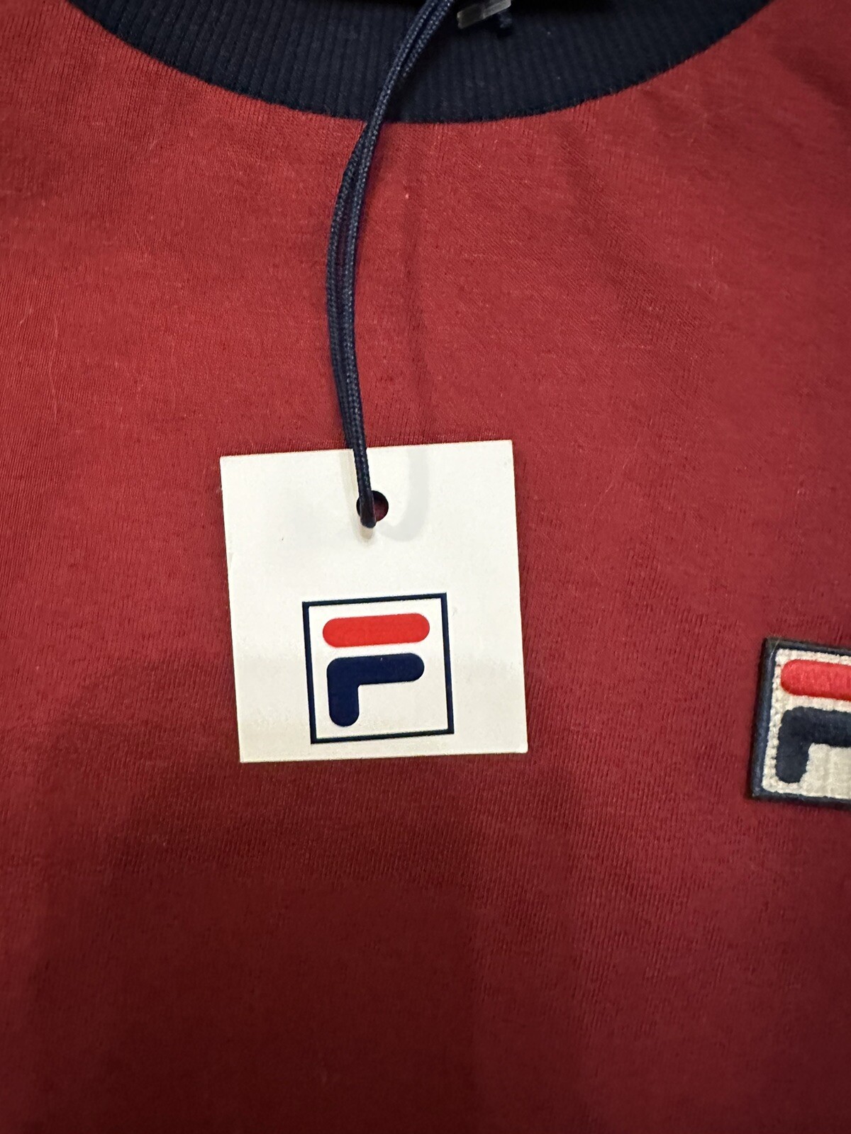 T shirt da uomo FILA Warner Crew collo gesso rosso taglia S