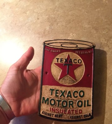 Texaco Sign Plaque Metal Oil Gasoline Station Patina Coal Diesel Collector GIFT