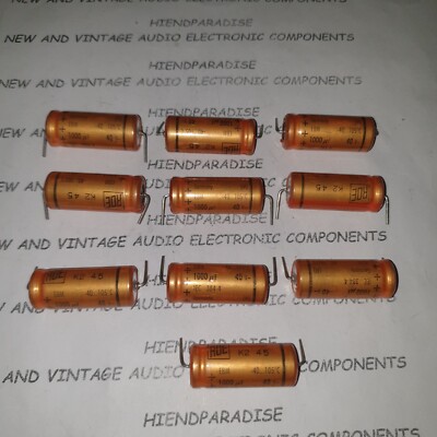 NOS ROE GOLD EBM 1000uf 40v 105C Axial Capacitors FOR AUDIO ! 10pcs!