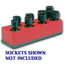 Mechanics Time Saver 887 3/8 in. Dr Univ Rocket Red 8 Hole Impact Socket Holder