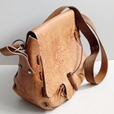 🔥Hand Made Real Leather Women Crossbody Shoulder Bag  Light Brown 22/22/12 Cm