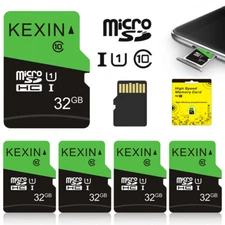 KEXIN 1/2/5 Pack Micro SD 32GB Class 10 SDHC TF Memory Card Fast Flash MicroSD