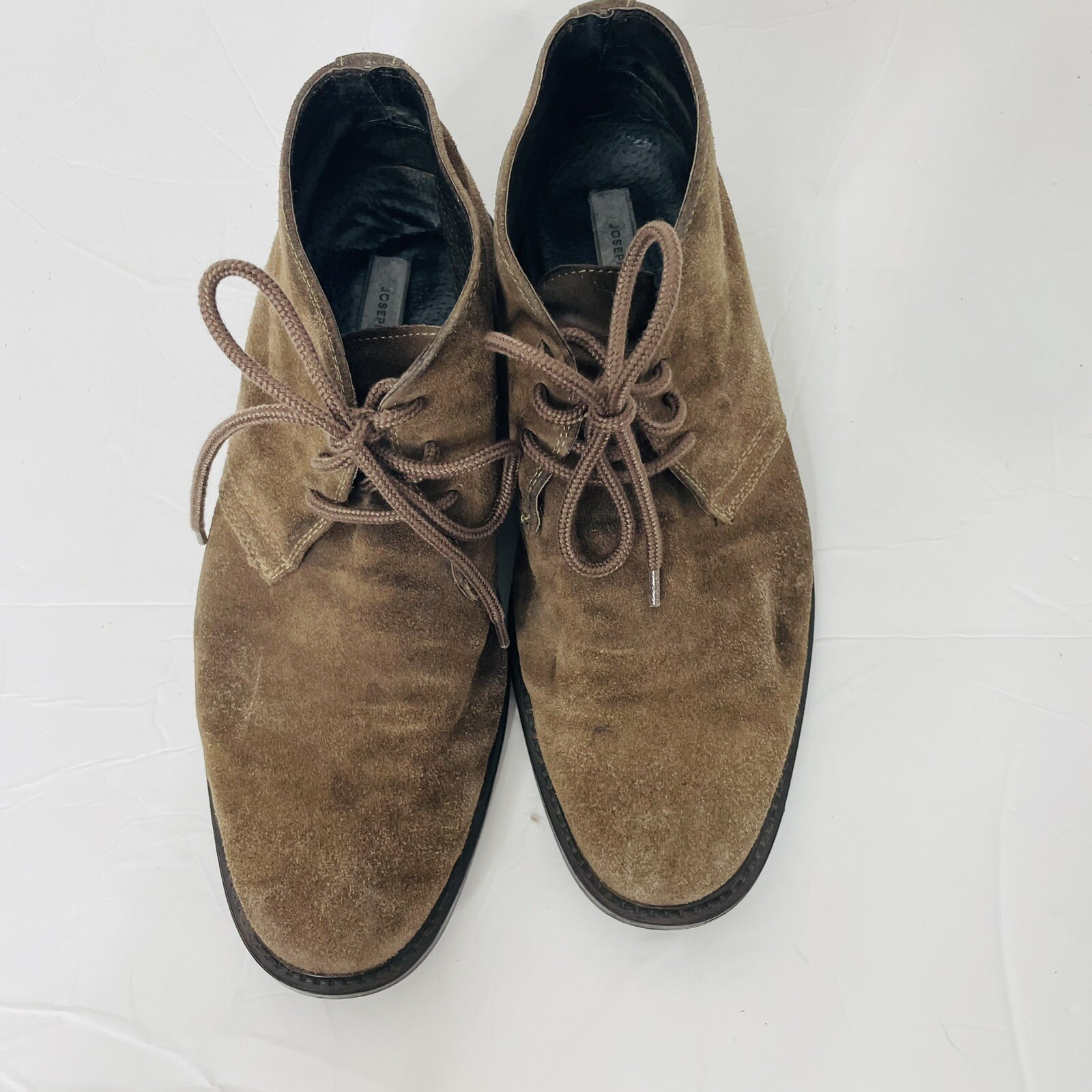 SAOLA Scarpe Oxford da uomo Joseph Abboud in pelle scamosciata taglia 9D marroni stringate