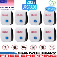 8X Ultrasonic Pest Repeller Electronic Control Repellent Mice Rat Reject Bug US