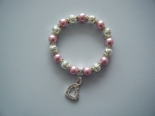 I COULDN'T SAY I DO WITHOUT YOU HEART CHARM PEARL BRACELET WEDDING THANK YOU - Picture 8 of 17
