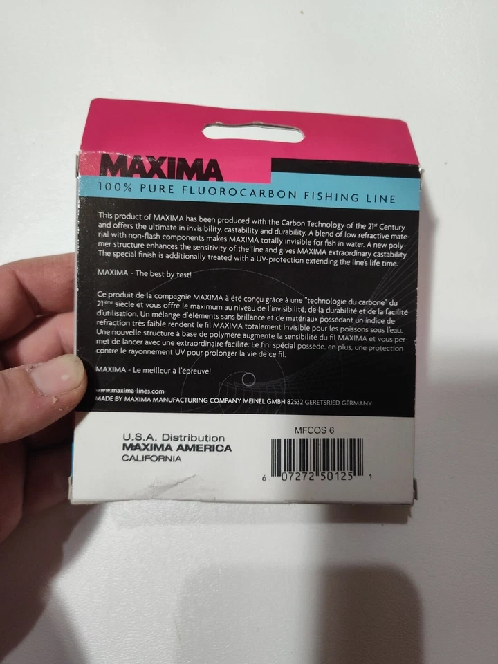 Línea de fluorocarbono Máxima MFCOS6 6 lb 200 yd transparente Foto 3 de 4