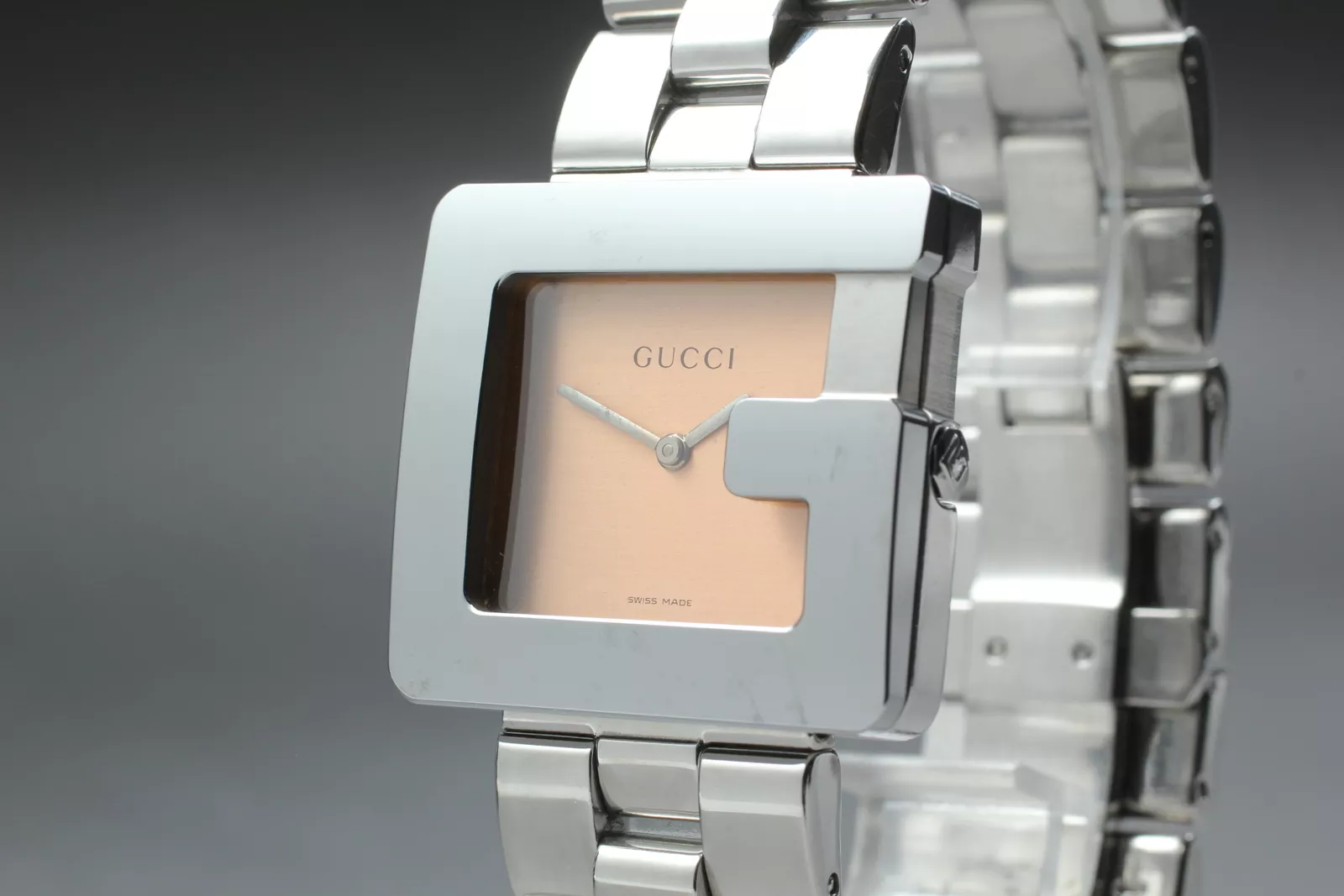 [PRÈS DU MITN] GUCCI 3600M rose/argent fabrication suisse montre à quartz pour homme du JAPON X813