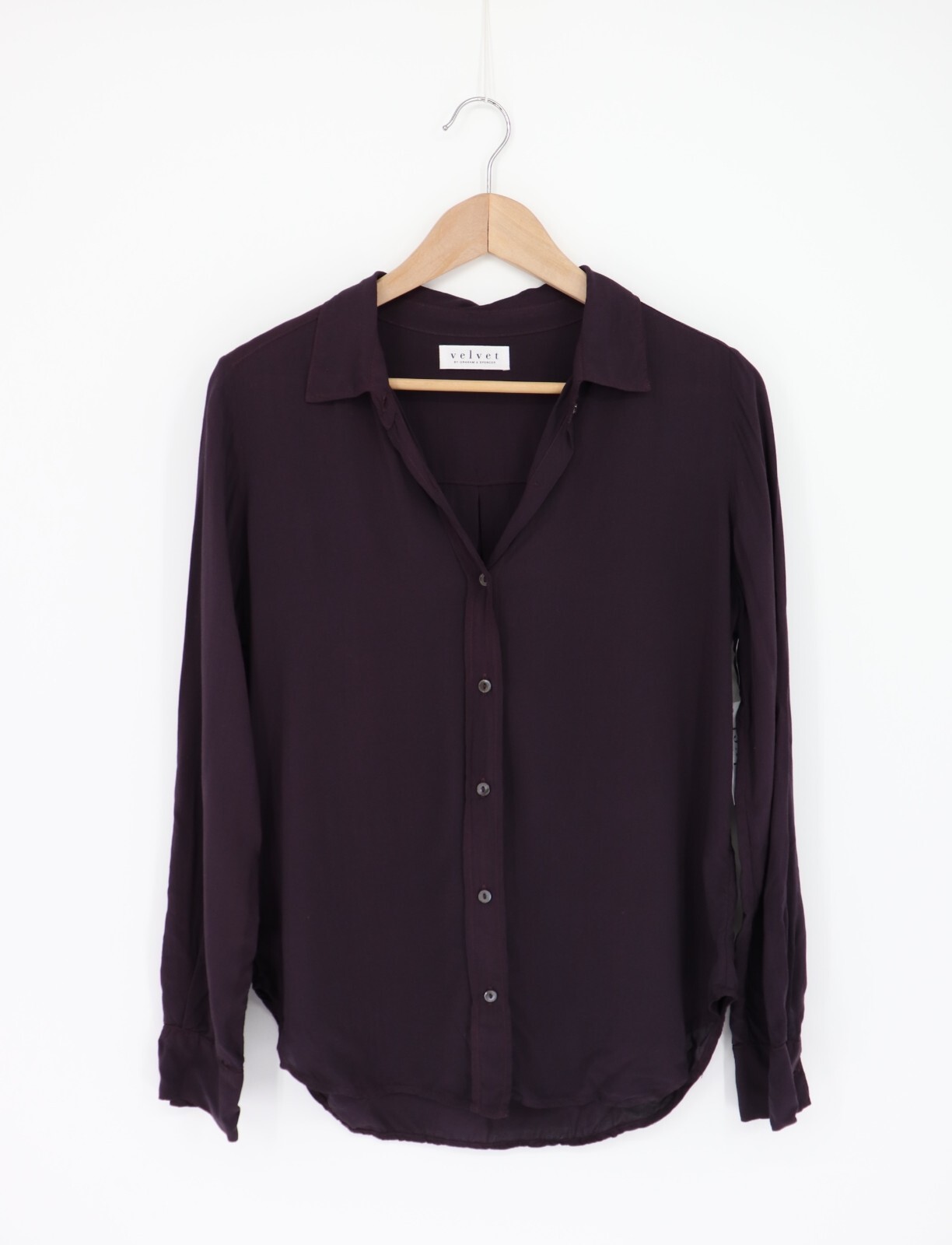 VELVET By Graham & Spencer Melba Long Sleeve Button Up Shirt Chicory S