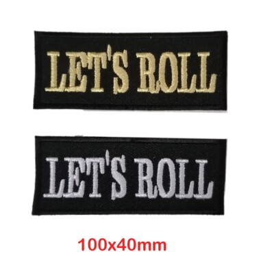 Let's Roll Art Biker Kleidung Hemd Abzeichen Bügelbild/Aufnähen bestickt Patch