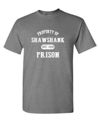SHAWSHANK PRISON PROPERTY king movie retro - Mens Cotton T-Shirt