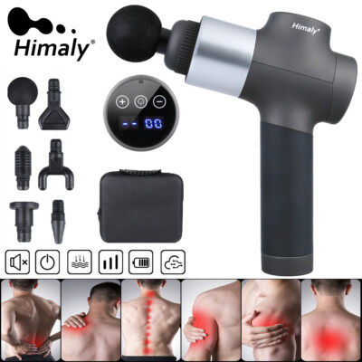 Profi Electric Massagepistole Massage Gun Massager Muscle Massagegerät 6 Köpfe