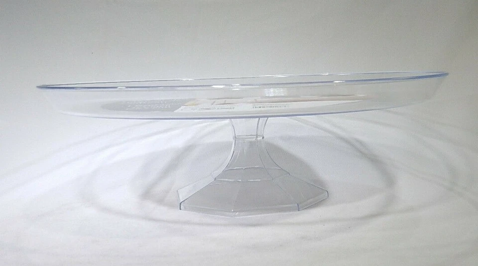 Soporte de plástico transparente para pasteles de postre para servir artículos medianos 11,5" de Amscan TF Foto 2 de 4