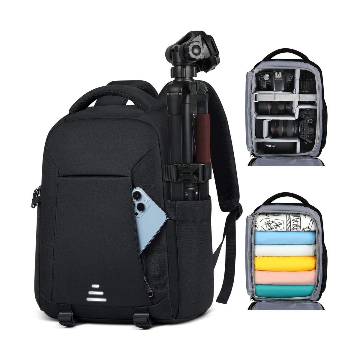 backpack laptop camera ONA Camps Bay and Smoke panel access adds a layer of security when traveling TR-L Camera Backpack Slim -