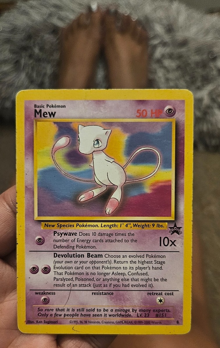 1995 mew pokemon card - 2000 8 Wotc Promo This power turns off if Mew is Asleep rare promo mew 1995 pokemon