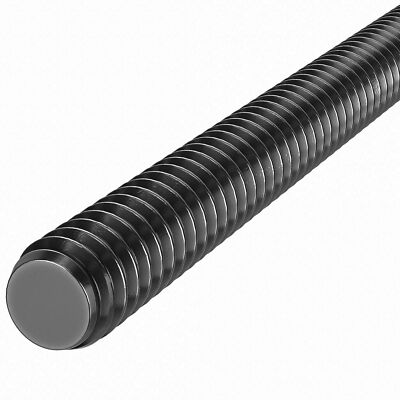Medium-Strength Threaded Rod Grade B7 Black-Oxide Steel 3/4''-10 Thread Size