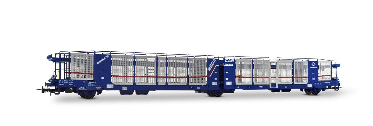 Rivarossi HR6646 Car Transport 3 Axle Laeks ""Mega Car Carrier"" Blue Livery