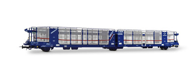 Rivarossi HR6646 3-Achs Autotransportwagen Laeks ''Mega Car Carrier'' blaue Lackierung