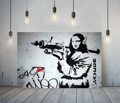 Banksy バンクシー 「Mona Lisa Bazooka」サイン 書類付