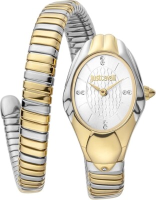 Just Cavalli Snake Women's JC1L182M0025 Septagon Glam Chic Two Tone Watch