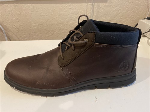 Timberland Men’s Size 10 Graydon Mid Chukka Dark Brown Leather Boots Shoes Used - Picture 6 of 10