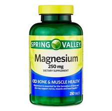 Magnesium Bone & Muscle Health Dietary Supplement Tablets 250 mg, 250 Count