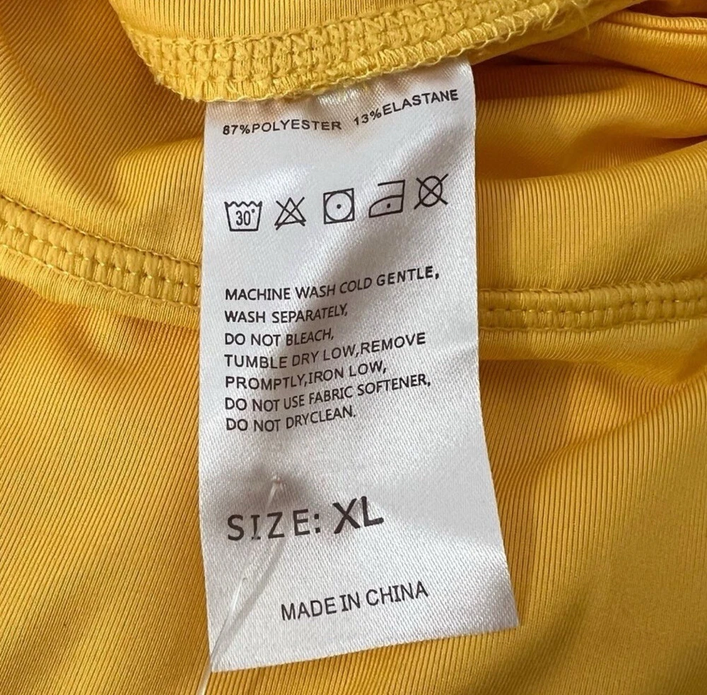 Santiny XL Tennis Skirt Skort Quick Dry Stretchy with Ball Pocket Golden Yellow NWT