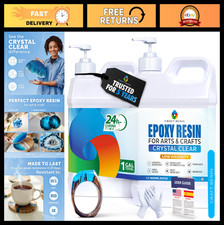 1 Gallon Crystal Clear Epoxy Resin Kit - Food Safe, UV Resistant, DIY Art  Craf