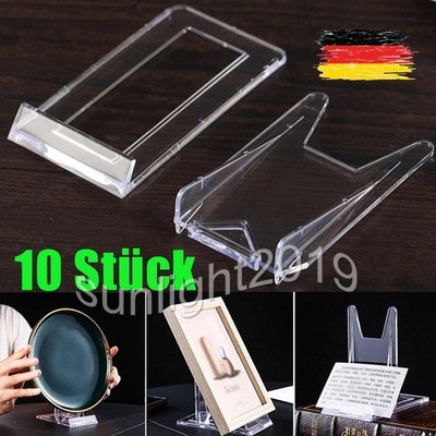 10X Acryl Display Staffeleien Verstellbar Plastikteller Halter Bilderrah Ständer
