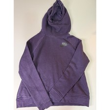 Nike Womens Purple Funnel Neck Fleece Hoodie Pullover Sweatshirt Medium
