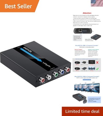Aluminum HDMI to Component Converter 1080P with Scaler Function - YPbPr Adapter