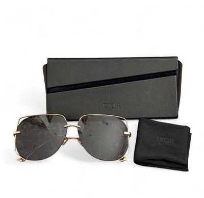 Christian Dior Stellaire J5GA9 Gold/Blue Tinted Women's Sunglasses