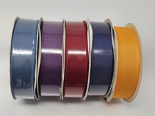 Lot Offray Grosgrain Polyester Craft Ribbon 7/8" x 20 YDS Rolls Spools Vintage