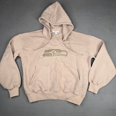 Seattle Seahawks Hoodie Sweatshirt Womens M Beige NFL Football WEAR Erin Andrews
