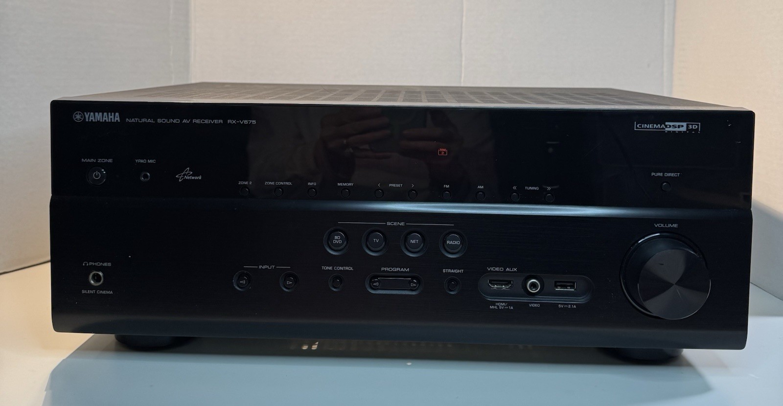 Yamaha RX-V675 7.2-Channel Network AV Receiver.