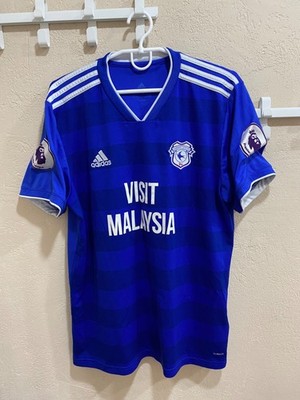 Cardiff City 2018/19 Home Football Shirt Adidas Soccer Jersey Size L #11