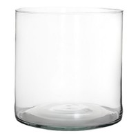 INNA-Glas Teelicht Glas Zylinder Sanya Earth, Klar, 25Cm, Ø25Cm
