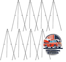 Paquete de 8 caballetes plegables ajustables y port tiles de metal de 63" US NEW